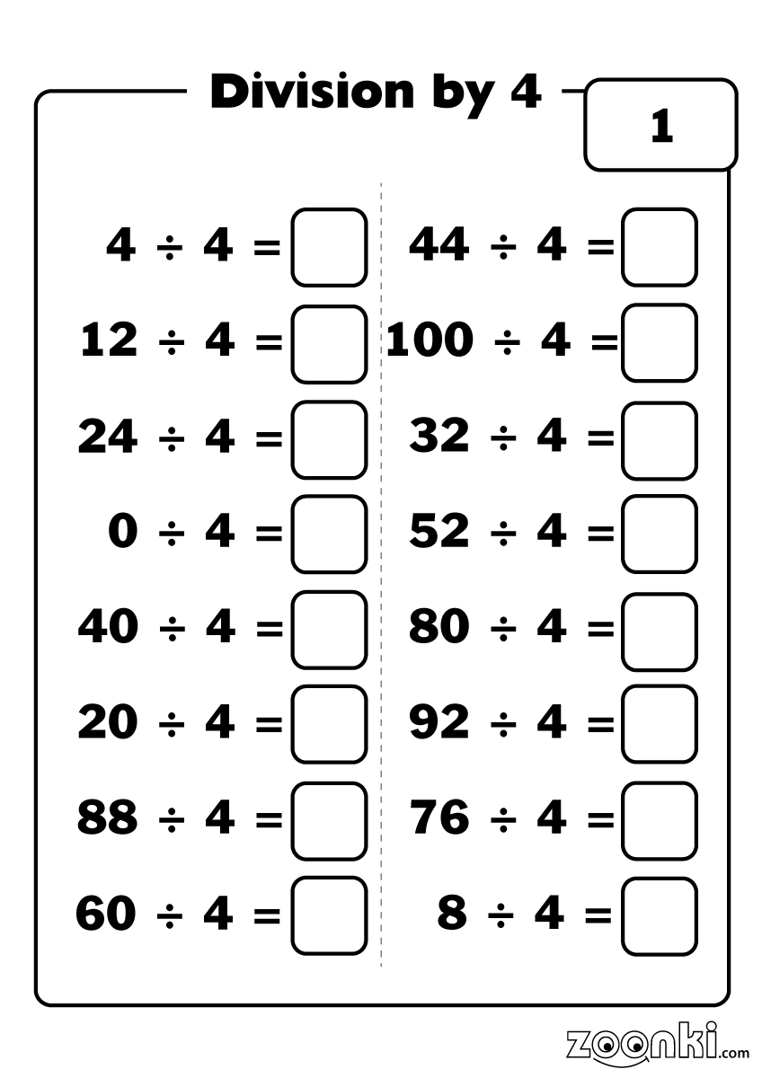 Create Your Own Division Worksheet