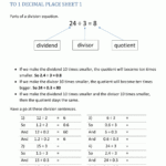 Decimal Division Worksheets Division With Decimals Worksheets