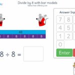 Divide By 8 With Bar Models Division And Fractions Maths Games For