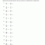 Dividing Fractions Worksheet