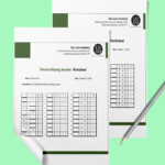 Division Missing Numbers Worksheet Template Google Sheets Excel