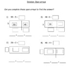 Division Open Arrays Worksheet