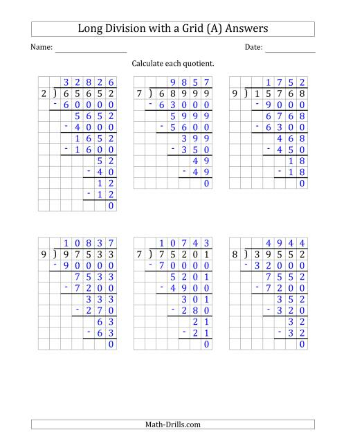 Division With Remainders Worksheet
