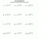 Division Worksheets 3rd Grade