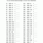 Fourth Grade Division Math Printable Worksheet Edumonitor Printable