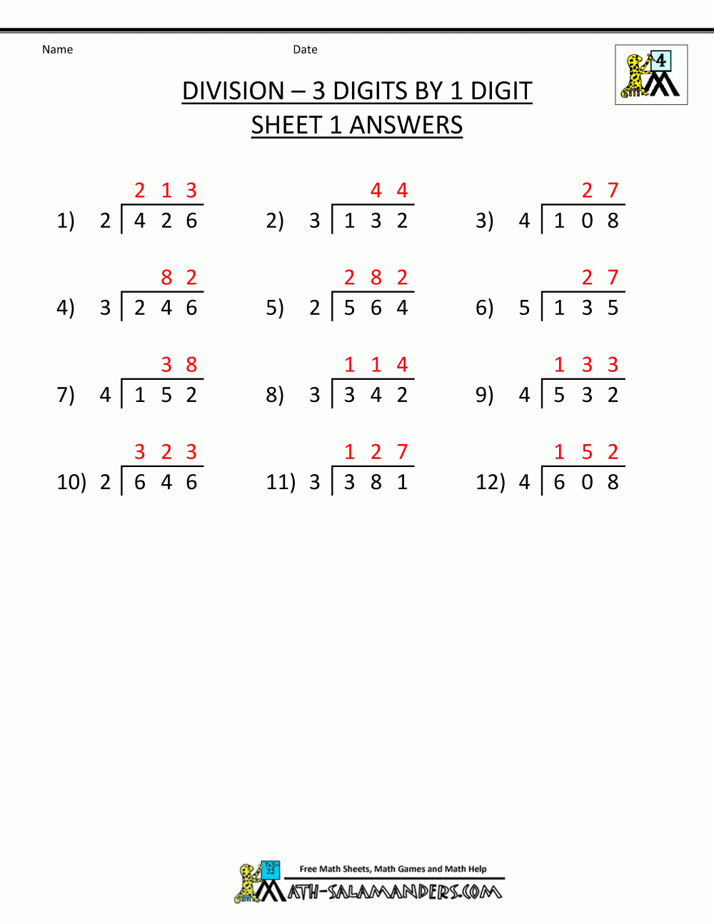 Fourth Grade Math Worksheets Free Printable K5 Learning 4th Grade 