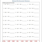 Grade 4 Long Division Worksheets Free Printable K5 Dividing Decimals