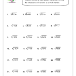 Long Division One Digit Divisor And A One Digit Quotient Division By