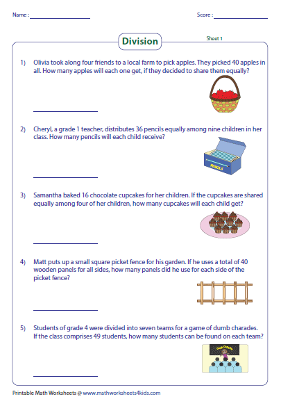 Long Division Word Problems Grade 4 Thekidsworksheet
