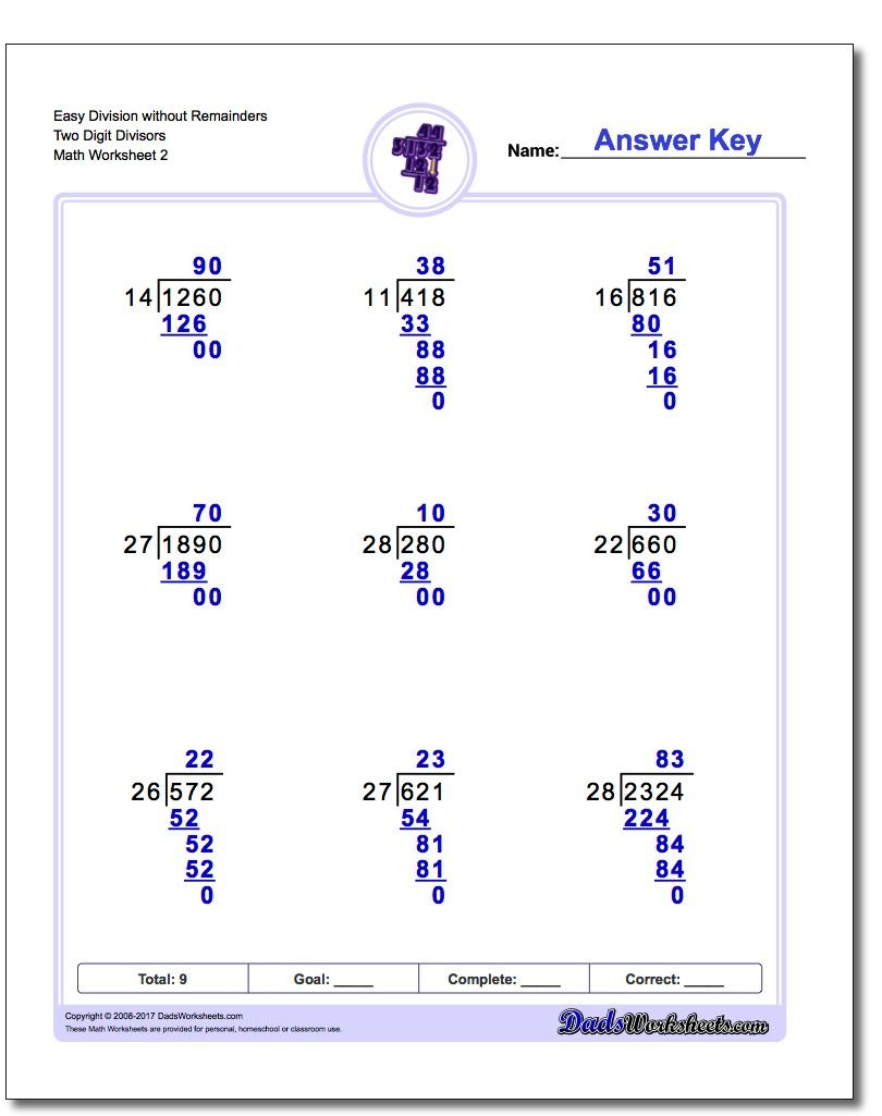Long Division Worksheets Grade 4 With Answers Thekidsworksheet