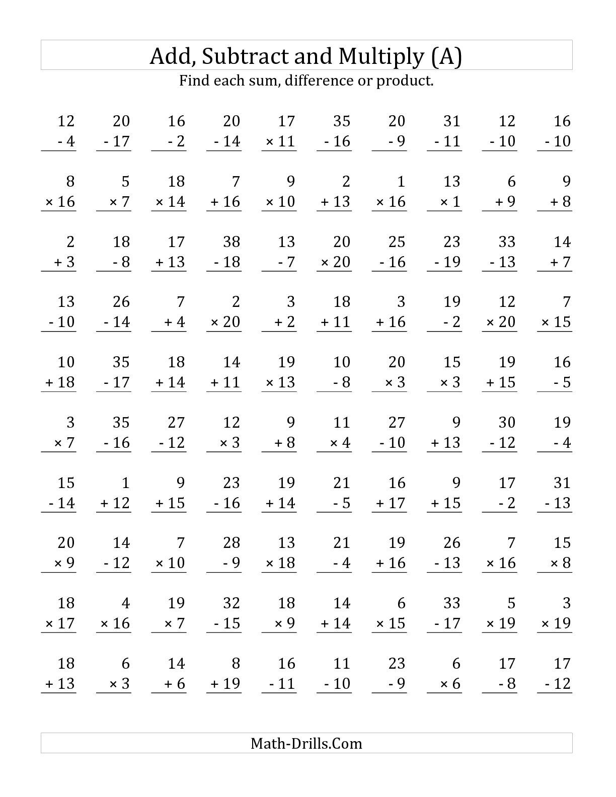 Multiplication Worksheets Kumon PrintableMultiplication