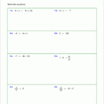 One Step Equations With Multiplication And Division Worksheet Times