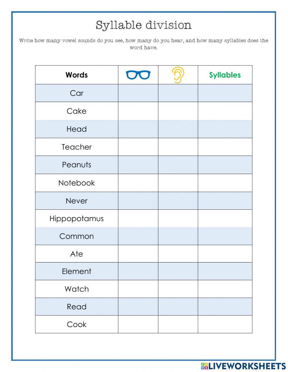 Phonics Syllables Vcccv Learning How To Read Syllable Division