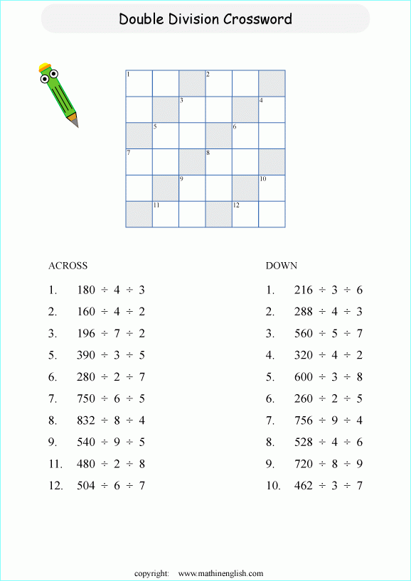 Printable Primary Math Worksheet For Math Grades 1 To 6 Based On The 