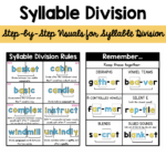 Syllable Division Rules Sarah s Teaching Snippets