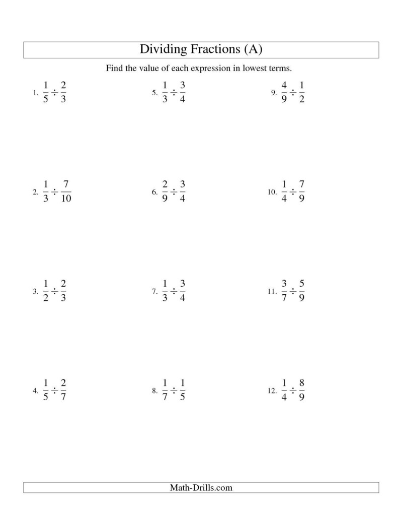 The Dividing Proper Fractions All Fractions Worksheet Fractions 