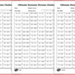 Ultimate Decimals Division Challenge Worksheet